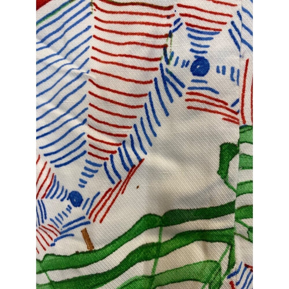 52 Conversations Anthropologie Button Front Umbrella Novelty Print Pencil Skirt - Picture 4 of 10